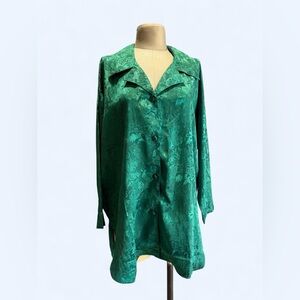 Vintage Victoria's Secret Emerald Green Satin nightshirt